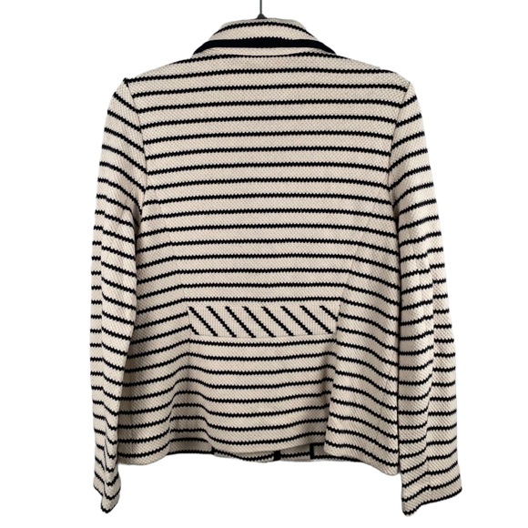 TALBOTS STRIPED BLAZER | Navy / Ivory | Small - Picture 2 of 3
